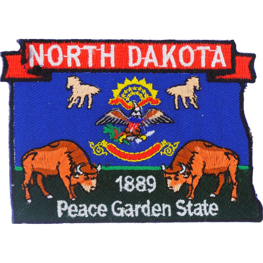 North Dakota State Historical Embroidered IronOn Patch at Sticker Shoppe
