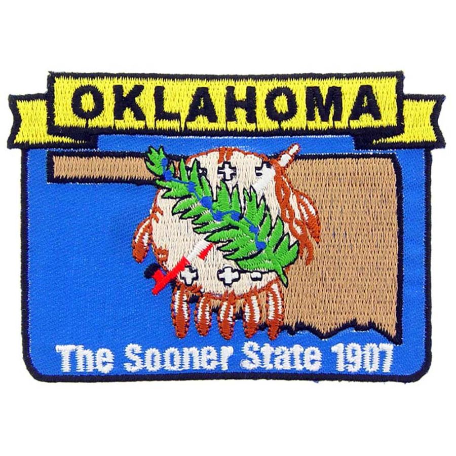 Oklahoma State Historical Embroidered IronOn Patch at Sticker Shoppe