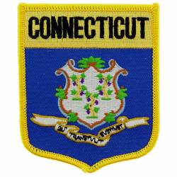 Connecticut - State Flag Shield Embroidered Iron-On Patch