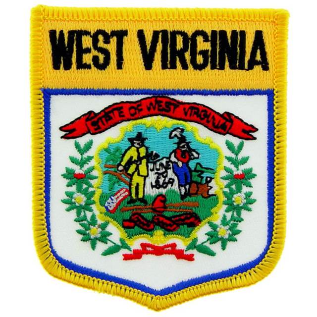 West Virginia - State Flag Shield Embroidered Iron-On Patch