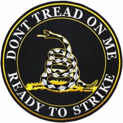 Don't Tread On Me Ready To Strike 12" - Embroidered Iron-On Patch