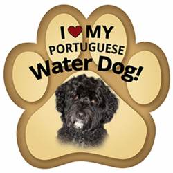 I Love My Portugese Water Dog - Paw Magnet
