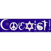 Coexist Bumper Sticker – Rainbow Colors – Made In USA – Crazy Sticker Guy