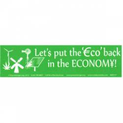 Let's Put The ECO Back In Economy - Mini Sticker