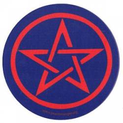 Pentacle Pagan Wicca Symbol - Round Mini Sticker