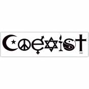 Coexist Black & White - Bumper Sticker