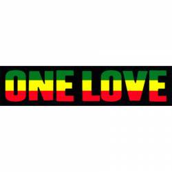 One Love Rasta Green Yellow Red - Sticker