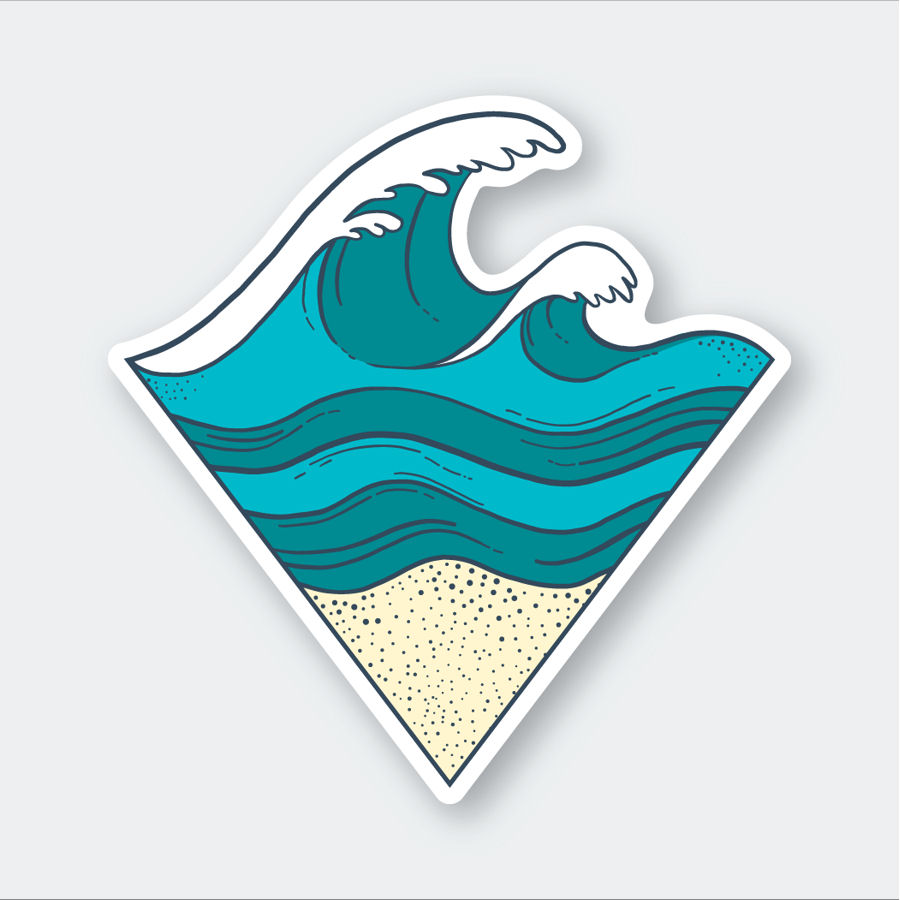 Sand & Waves - Vinyl Sticker