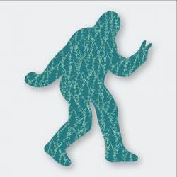 Sasquath Tree Outline - Vinyl Sticker