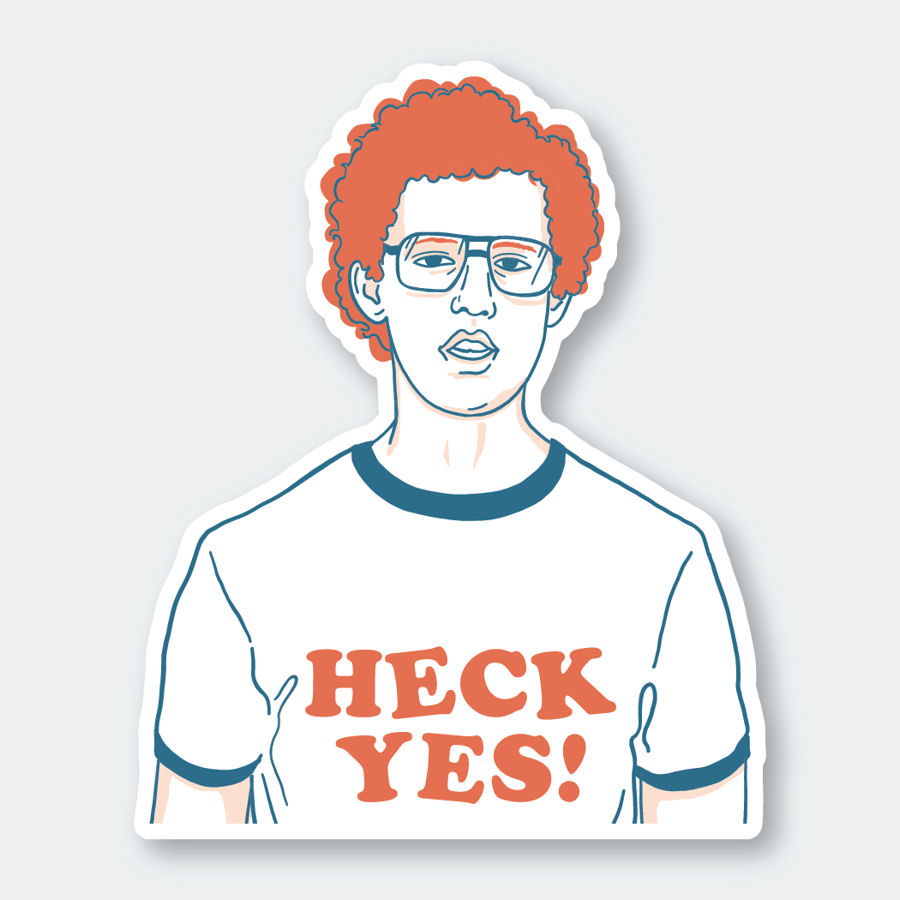 Napoleon Dynamite Heck Yes - Vinyl Sticker
