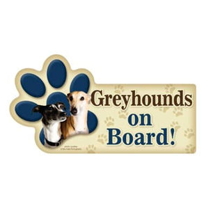 Greyhounds On Board - Paw Transport Magnet
