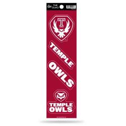 Temple University Owls - Set Of 4 Quad Sticker Sheet