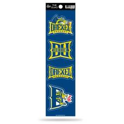 Drexel University Dragons - Set Of 4 Quad Sticker Sheet