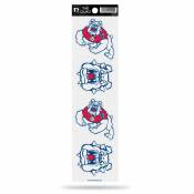 Fresno State University Bulldogs - Set Of 4 Quad Sticker Sheet