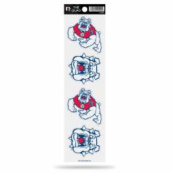 Fresno State University Bulldogs - Set Of 4 Quad Sticker Sheet
