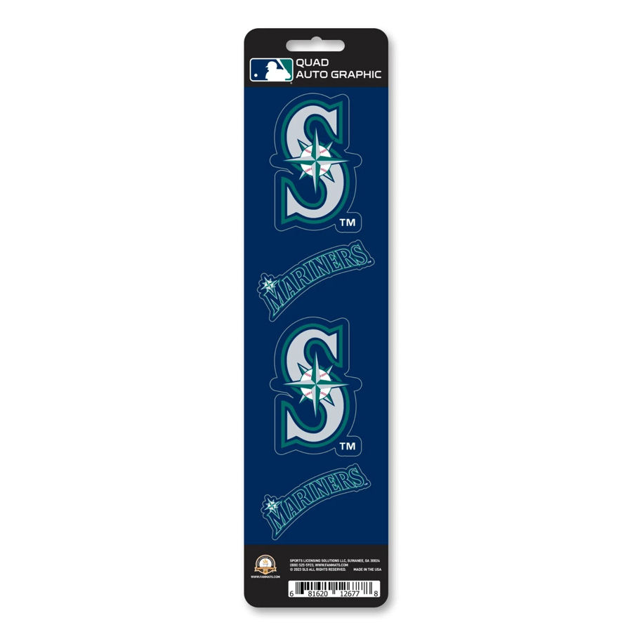 Seattle Mariners - Set Of 4 Quad Sticker Sheet at Sticker Shoppe