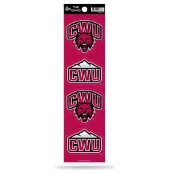 Central Washington University Wildcats - Set Of 4 Quad Sticker Sheet