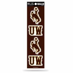 University Of Wyoming Cowboys - Set Of 4 Quad Sticker Sheet