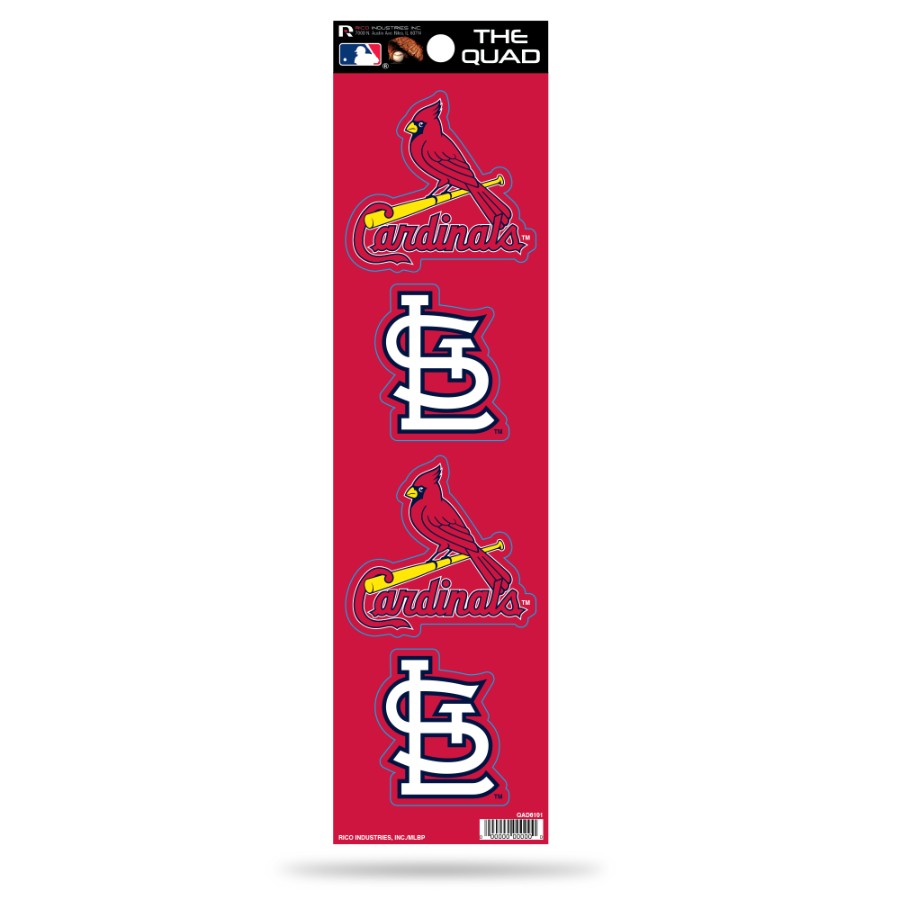 St. Louis Cardinals Set Of 4 Quad Sticker Sheet at Sticker Shoppe