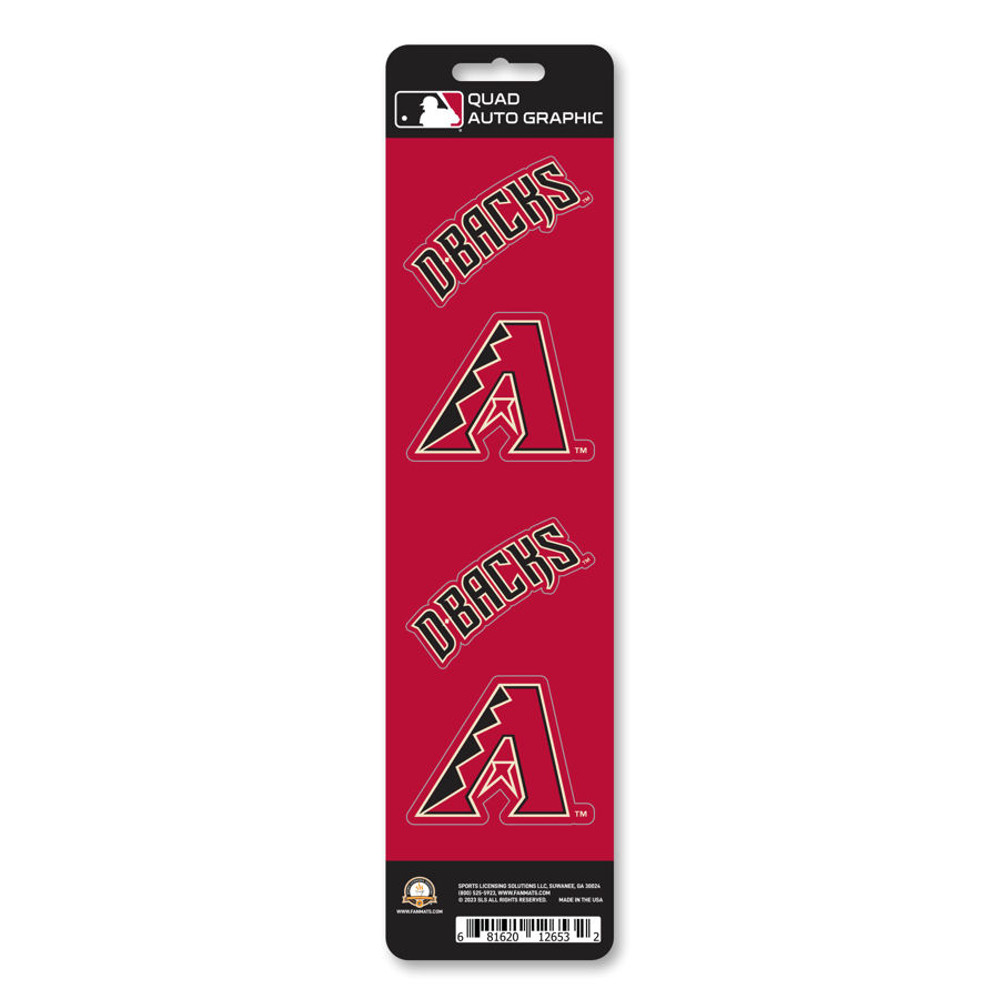 Arizona Diamondbacks - Set Of 4 Quad Sticker Sheet