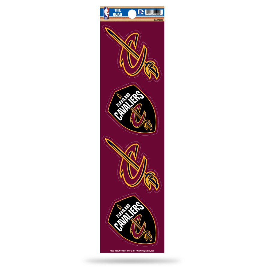 Cleveland Cavaliers - Set Of 4 Quad Sticker Sheet