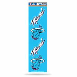 Miami Heat Blue Flame - Set Of 4 Quad Sticker Sheet