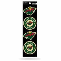 Minnesota Wild Round Logo - Set Of 4 Quad Sticker Sheet