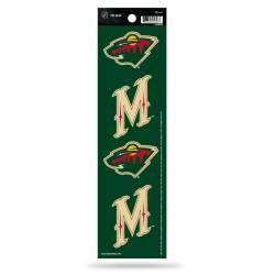 Minnesota Wild Script M Logo - Set Of 4 Quad Sticker Sheet