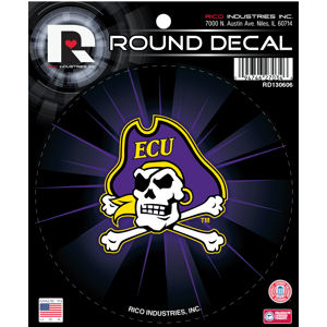 East Carolina University Pirates - Round Sticker