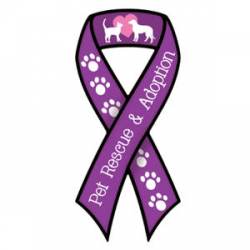 Pet Rescue & Adoption - Purple Ribbon Magnet