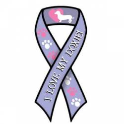 I Love My Doxie - Ribbon Magnet