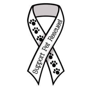 Support Pet Rescues - Ribbon Magnet at Sticker Shoppe