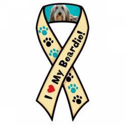 I Love My Beardie - Ribbon Magnet