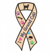 I Love My Grandcat - Ribbon Magnet