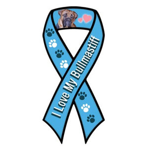 I Love My Bullmastiff - Ribbon Magnet