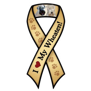 I Love My Wheaten - Ribbon Magnet