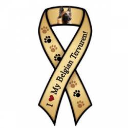 I Love My Belgian Tervuren - Ribbon Magnet