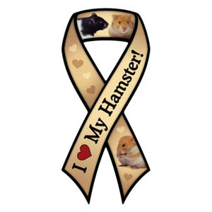 I Love My Hamster - Ribbon Magnet