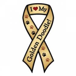 I Love My Golden Doodle - Ribbon Magnet