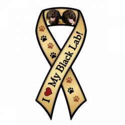 I Love My Black Lab - Ribbon Magnet