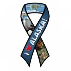I Love Alaska - Ribbon Magnet