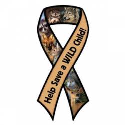 Help Save A Wild Child - Ribbon Magnet