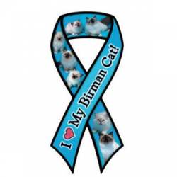 I Love My Birman Cat - Ribbon Magnet
