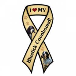 I Love My Bluestick Coonhound - Ribbon Magnet