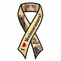 I Love Weimaraners - Ribbon Magnet