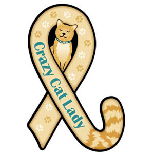 Crazy Cat Lady - Tail Ribbon Magnet