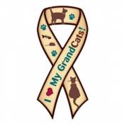 I Love My Grandcats - Ribbon Magnet