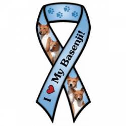 I Love My Basenji - Ribbon  Magnet