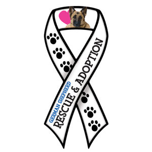 German Shepherd Rescue & Adoption - Ribbon Magnet