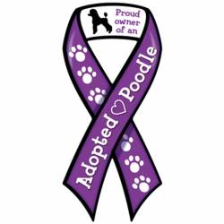 Proud Owner Of An Adopted Poodle - Ribbon Magnet